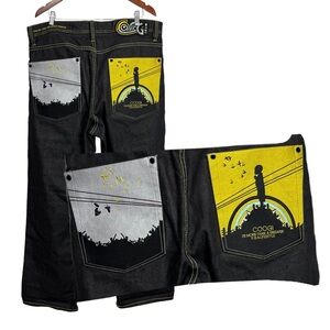 COOGI Denim Jeans Men Sz 40x34 Embroidered Baggy Australian Y2K